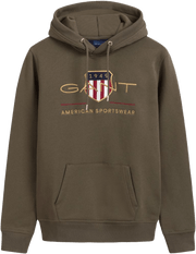 Archive Shield Hoodie - Racing Green